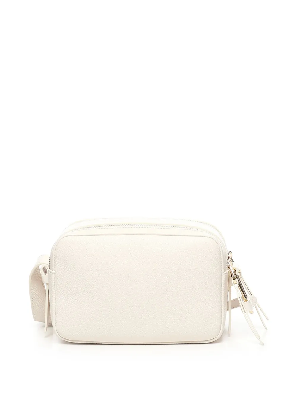 Coccinelle Malory kleine schoudertas met dubbele rits Beige