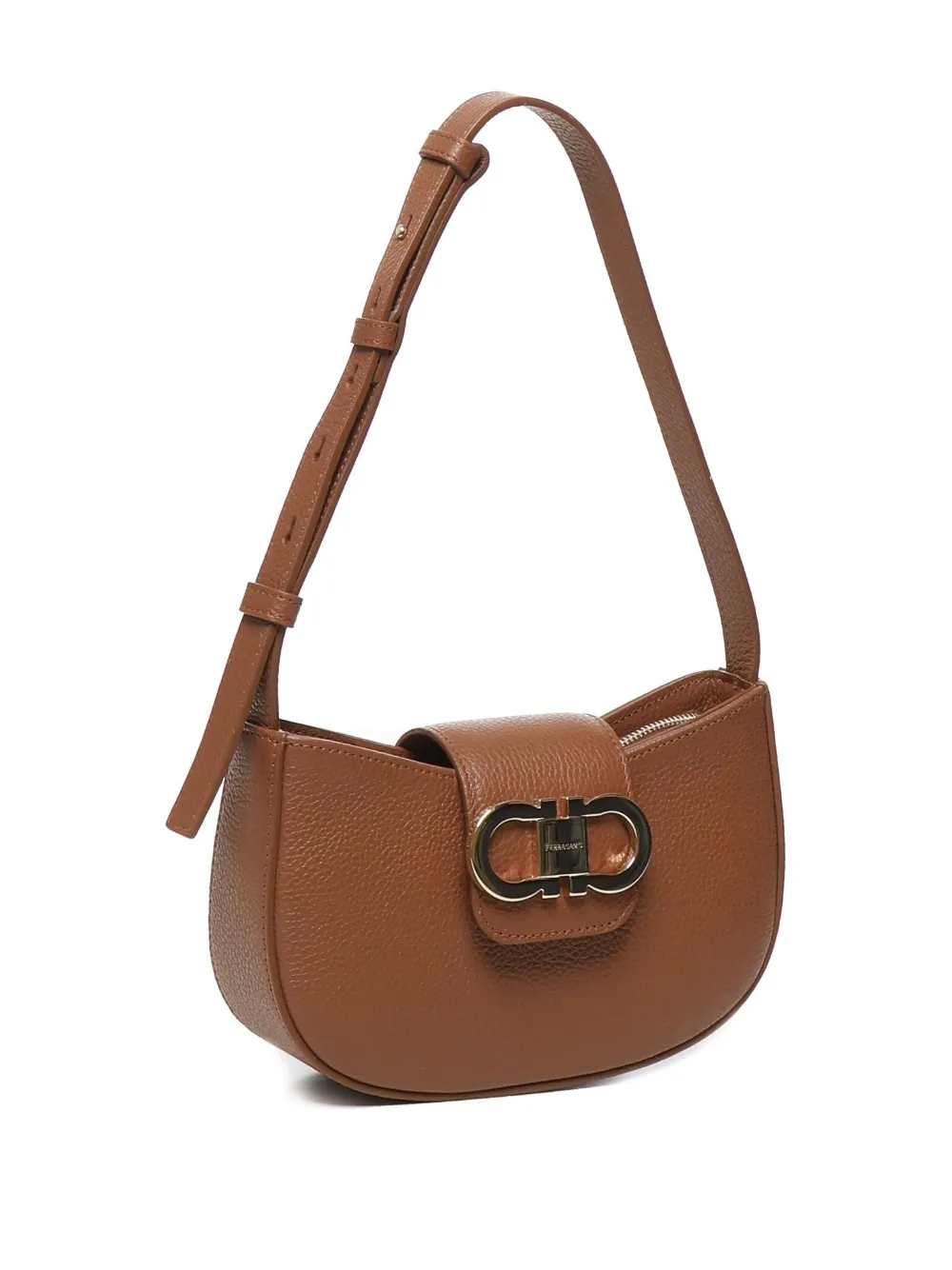 Ferragamo Double Gancini mini bag Bruin