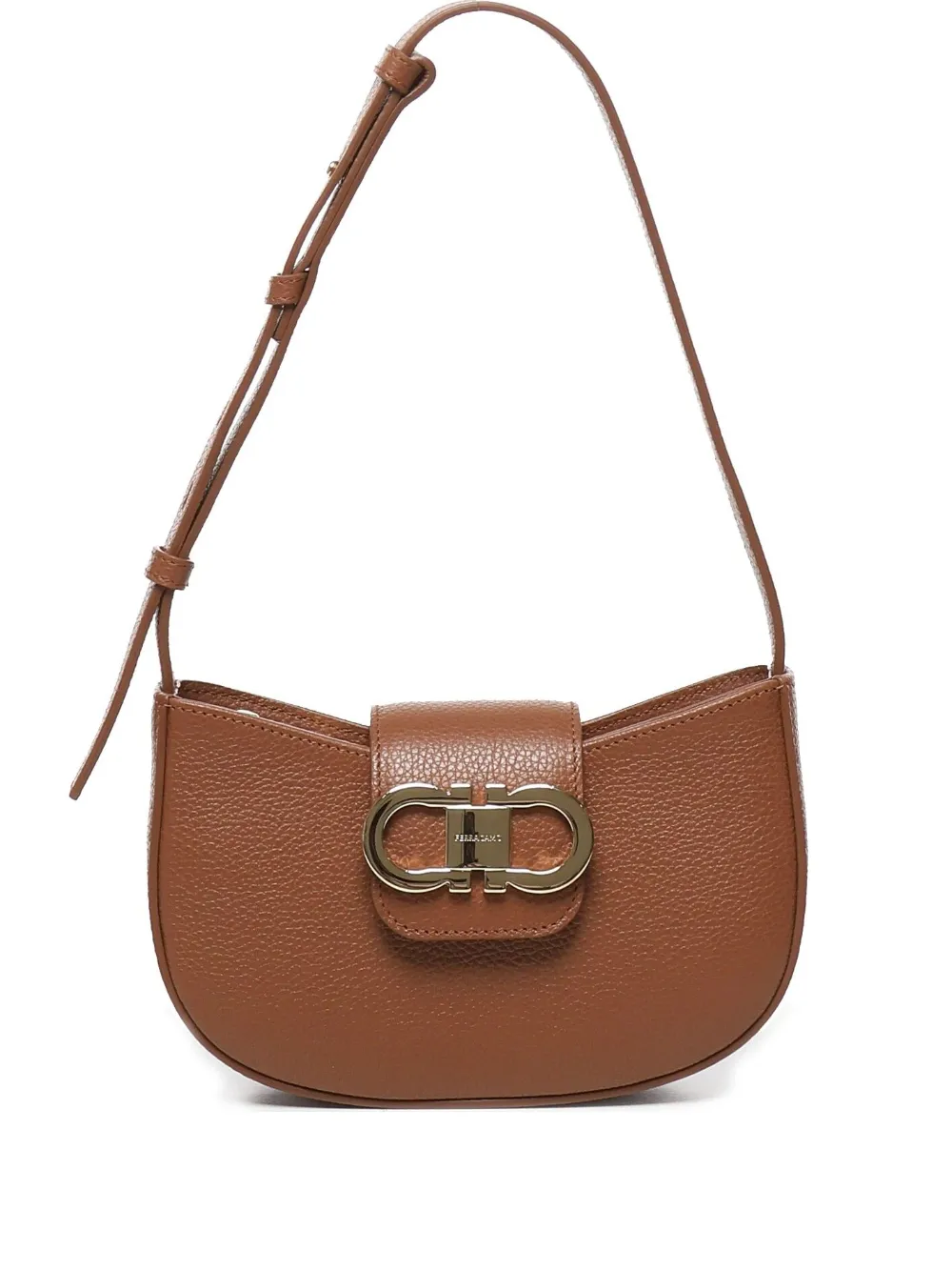 Ferragamo Double Gancini mini bag Bruin