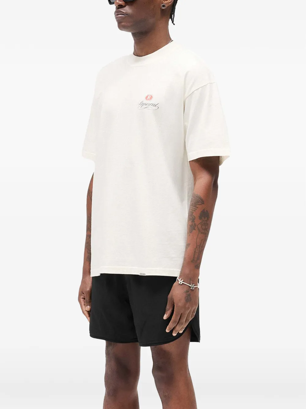 Represent T-shirt met logoprint Beige