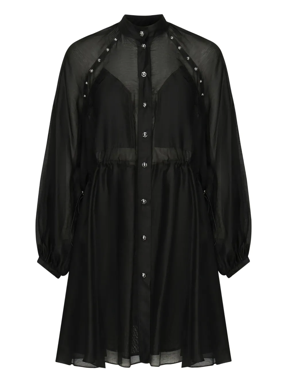 PINKO skull-embellished mini dress Zwart