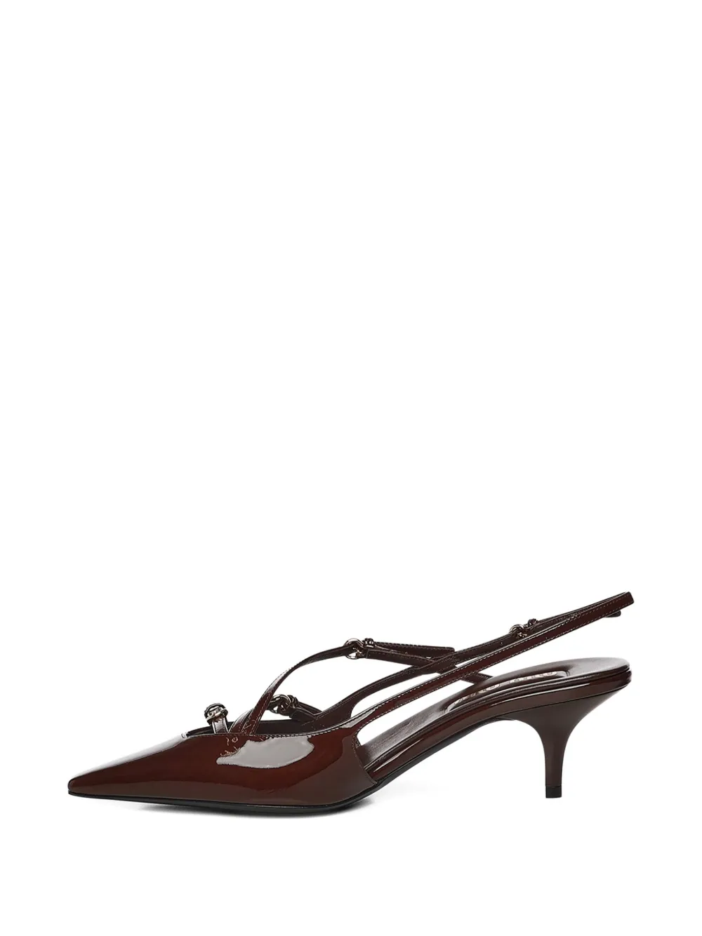 Miu slingback leather pumps Bruin