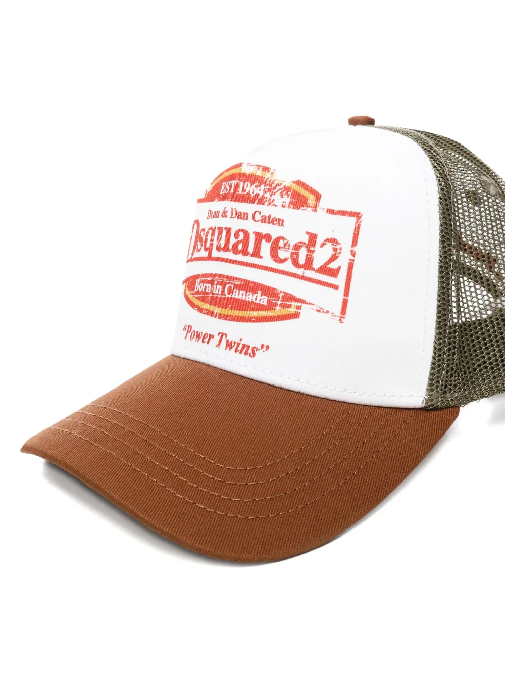 DSQUARED2 logo-print cap Wit