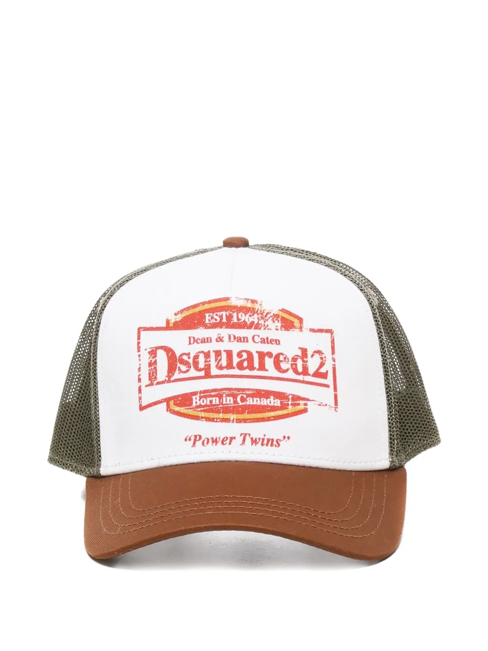 DSQUARED2 logo-print cap Wit