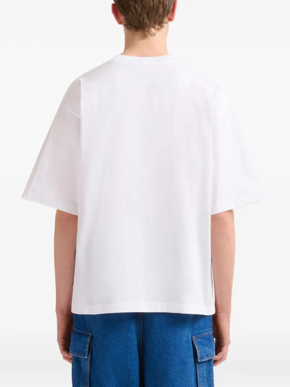 Marni floral-logo T-shirt Wit