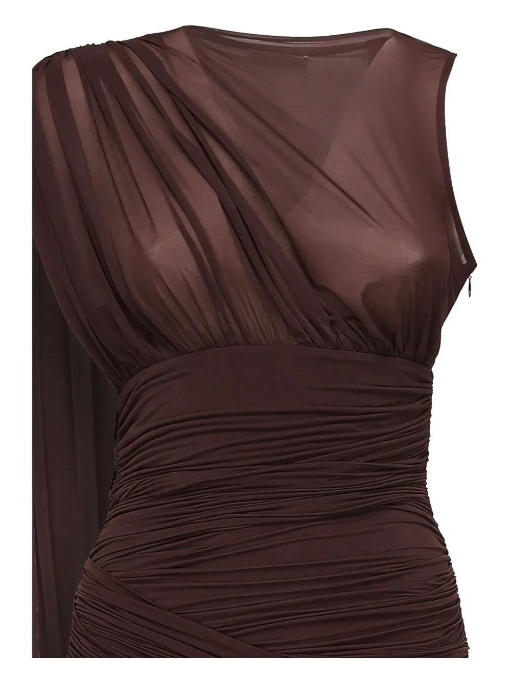 Magda Butrym draped one-shoulder mini dress Bruin