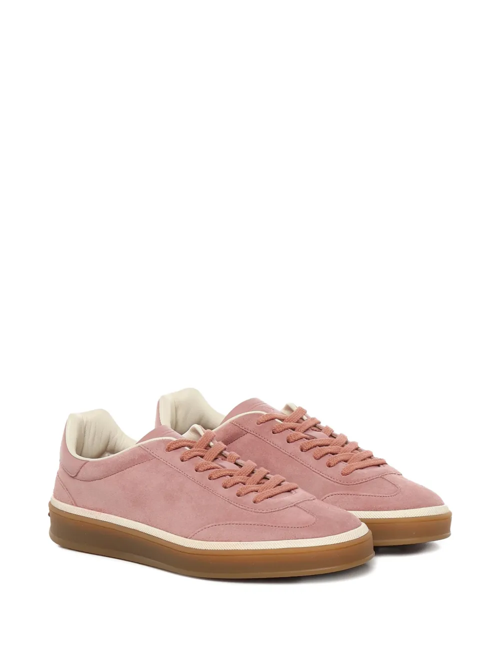 Loro Piana suede calf leather sneakers Pink