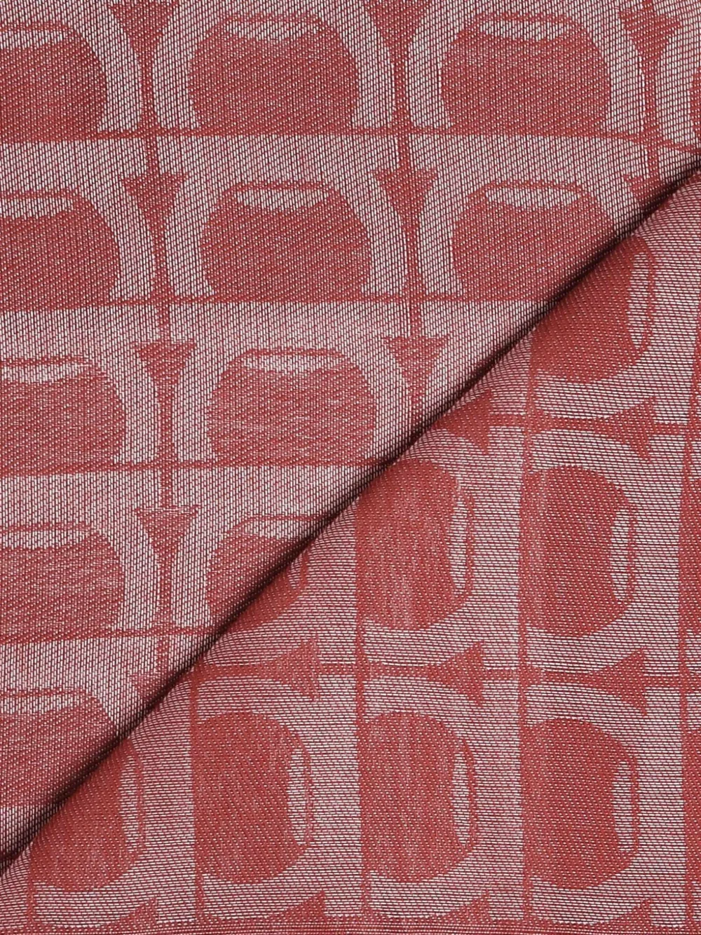 Ferragamo Katoenen sjaal met Gancini-patroon Rood
