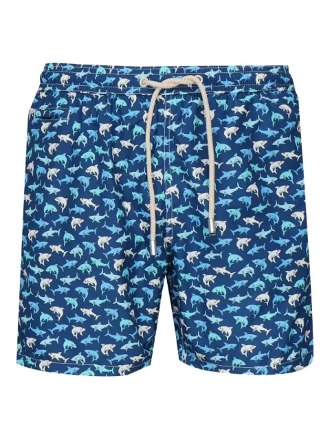 MC2 Saint Barth drawstring shark-print swim shorts