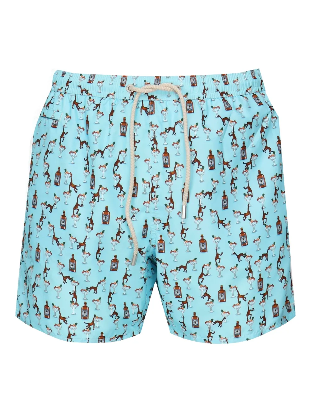 MC2 Saint Barth graphic-print swim shorts Blauw