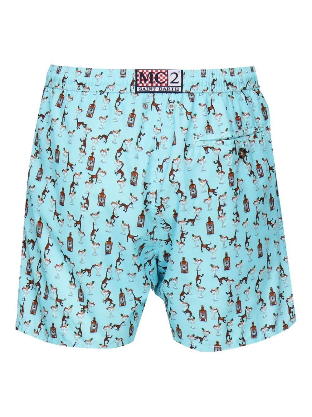 MC2 Saint Barth graphic-print swim shorts Blauw