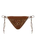 MC2 Saint Barth leopard-print tie-side bikini bottoms - Brown