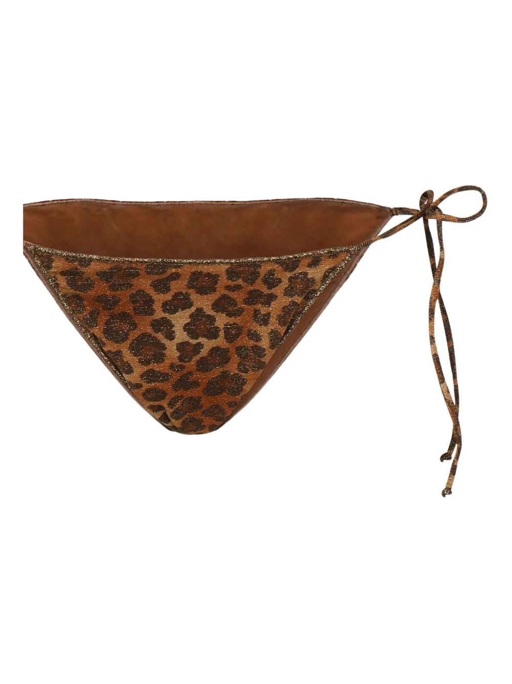 MC2 Saint Barth Bikinislip met luipaardprint en gestrikte zijkant Bruin