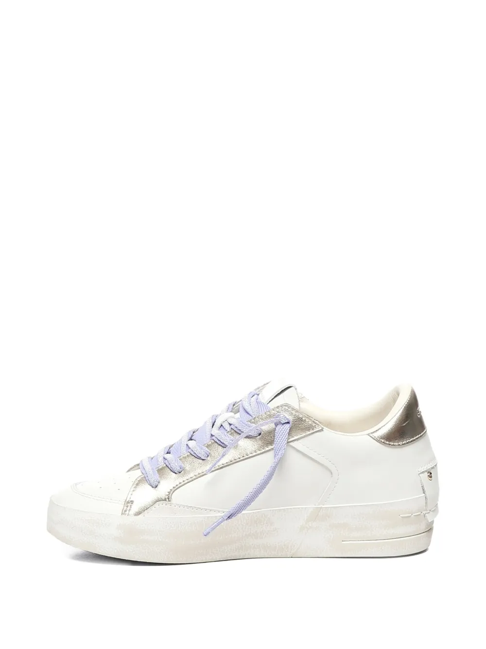 Crime London lace-up leather sneakers White
