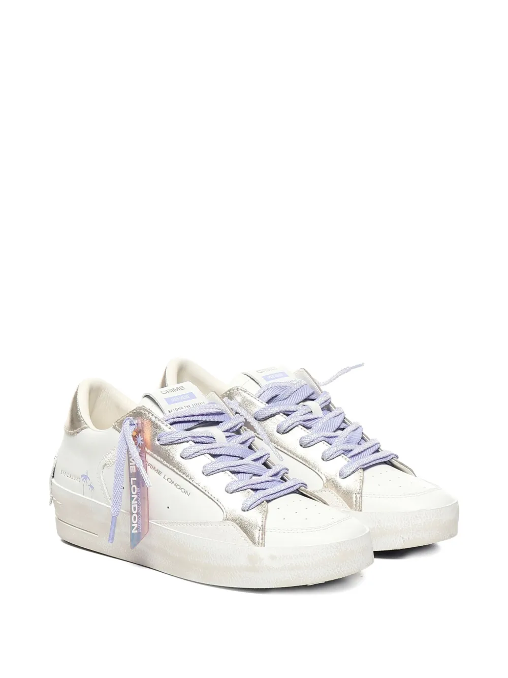 Crime London lace-up leather sneakers | Low-Tops | Image 2