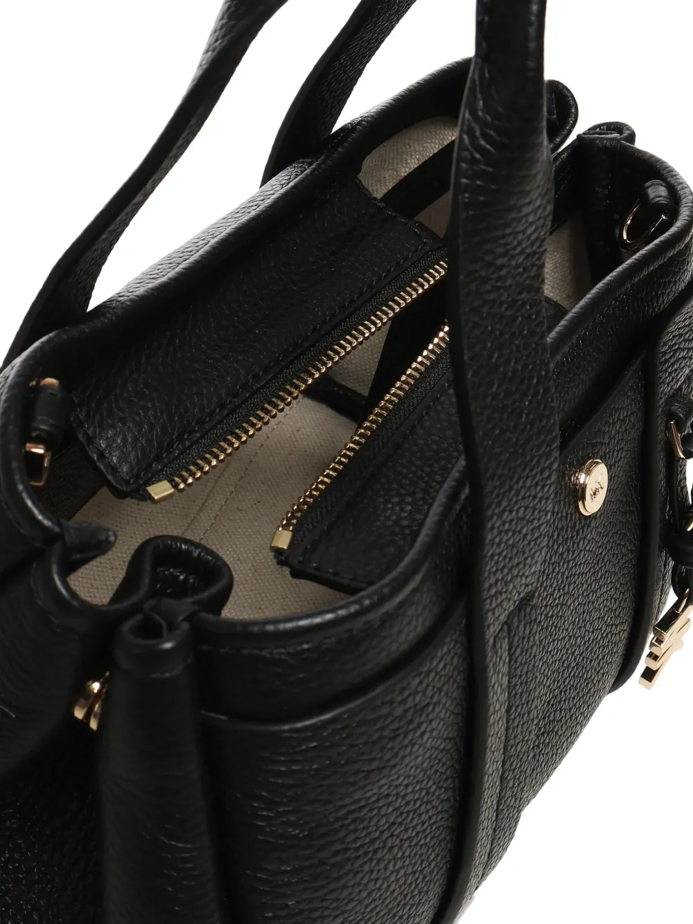 Michael Kors Romee leren schoudertas met rits Zwart