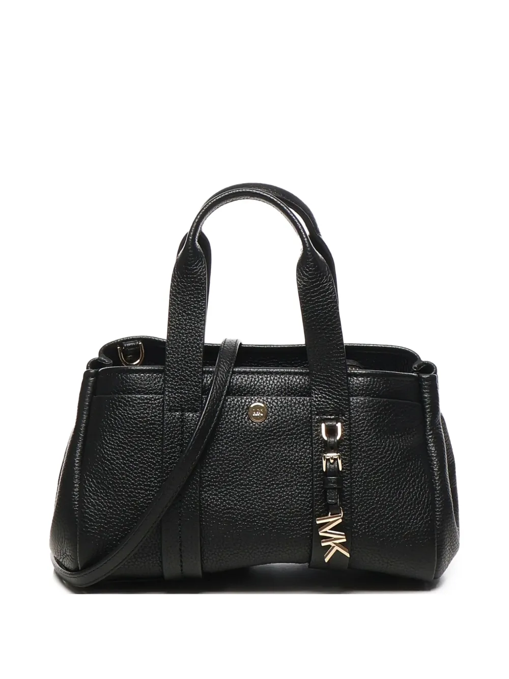 Michael Kors Romee leren schoudertas met rits Zwart
