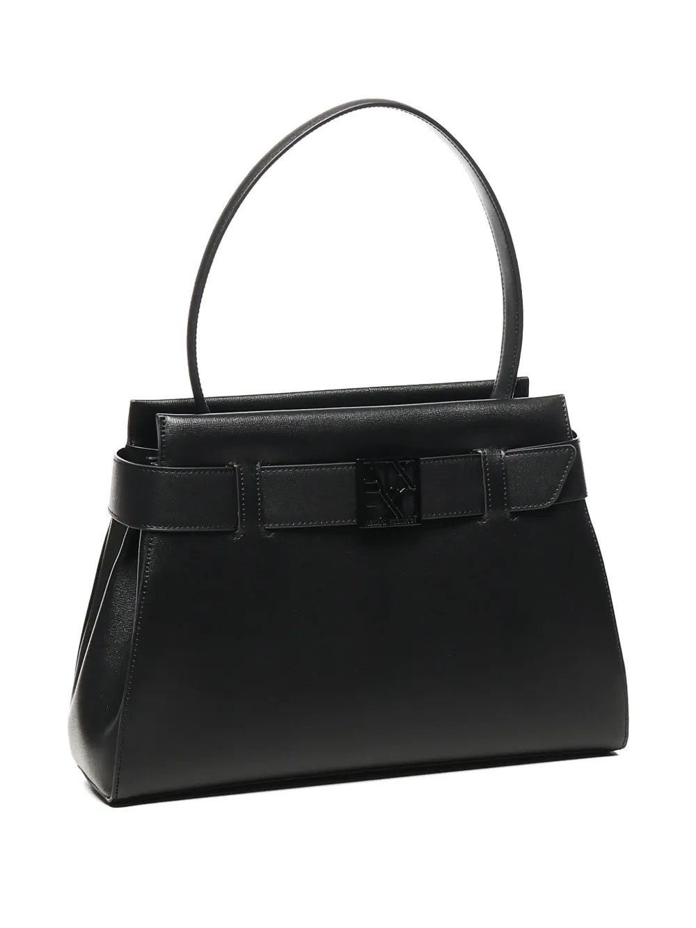 Armani Exchange logo-plaque top-handle bag Zwart