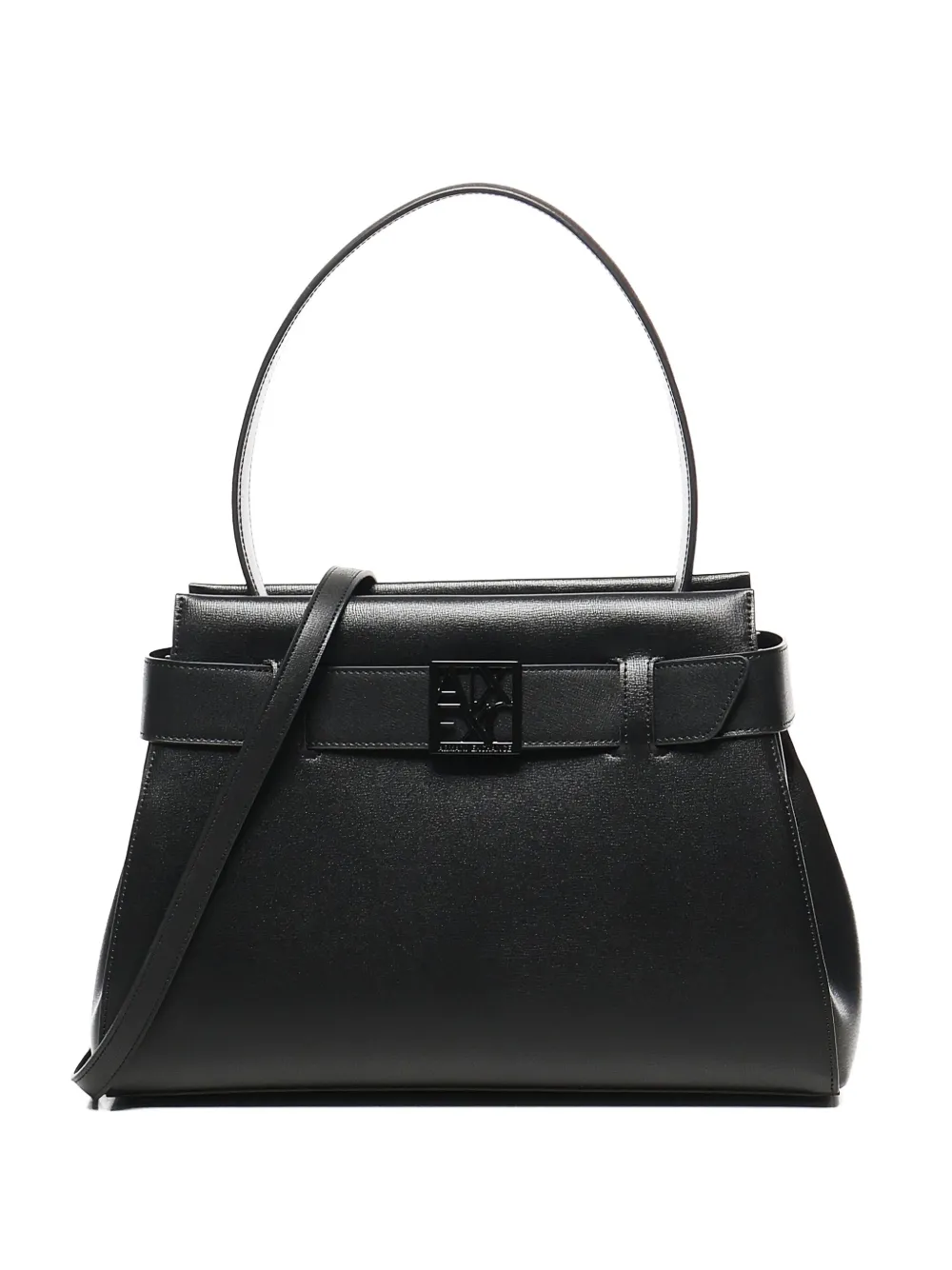 Armani Exchange logo-plaque top-handle bag - Nero