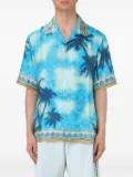 Casablanca palm-tree mosaic shirt - Blue
