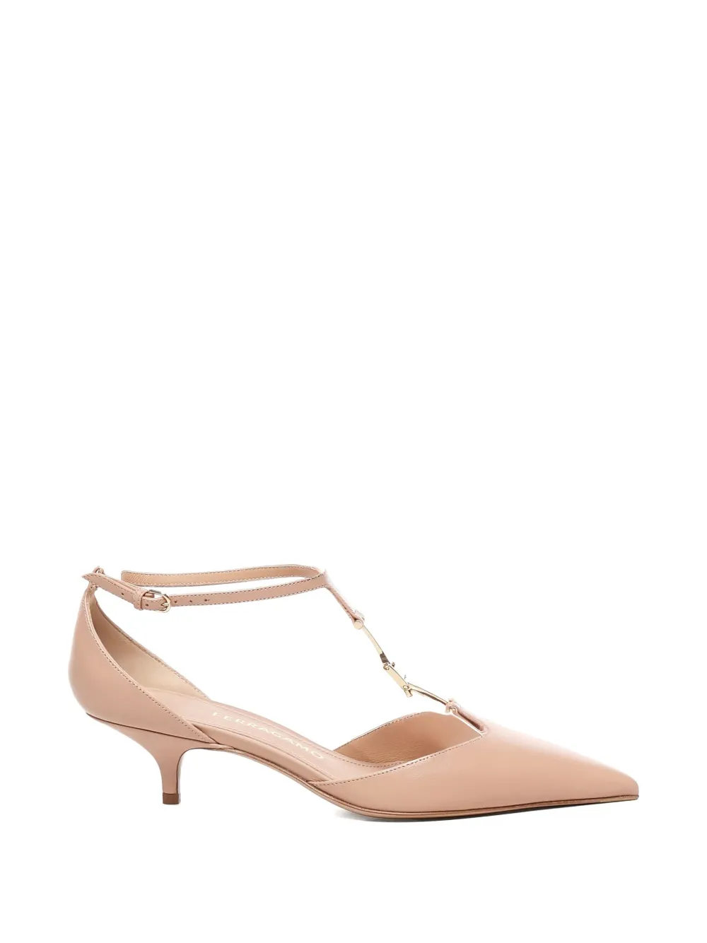Ferragamo 40mm ankle-strap pointed-toe pumps Neutrals