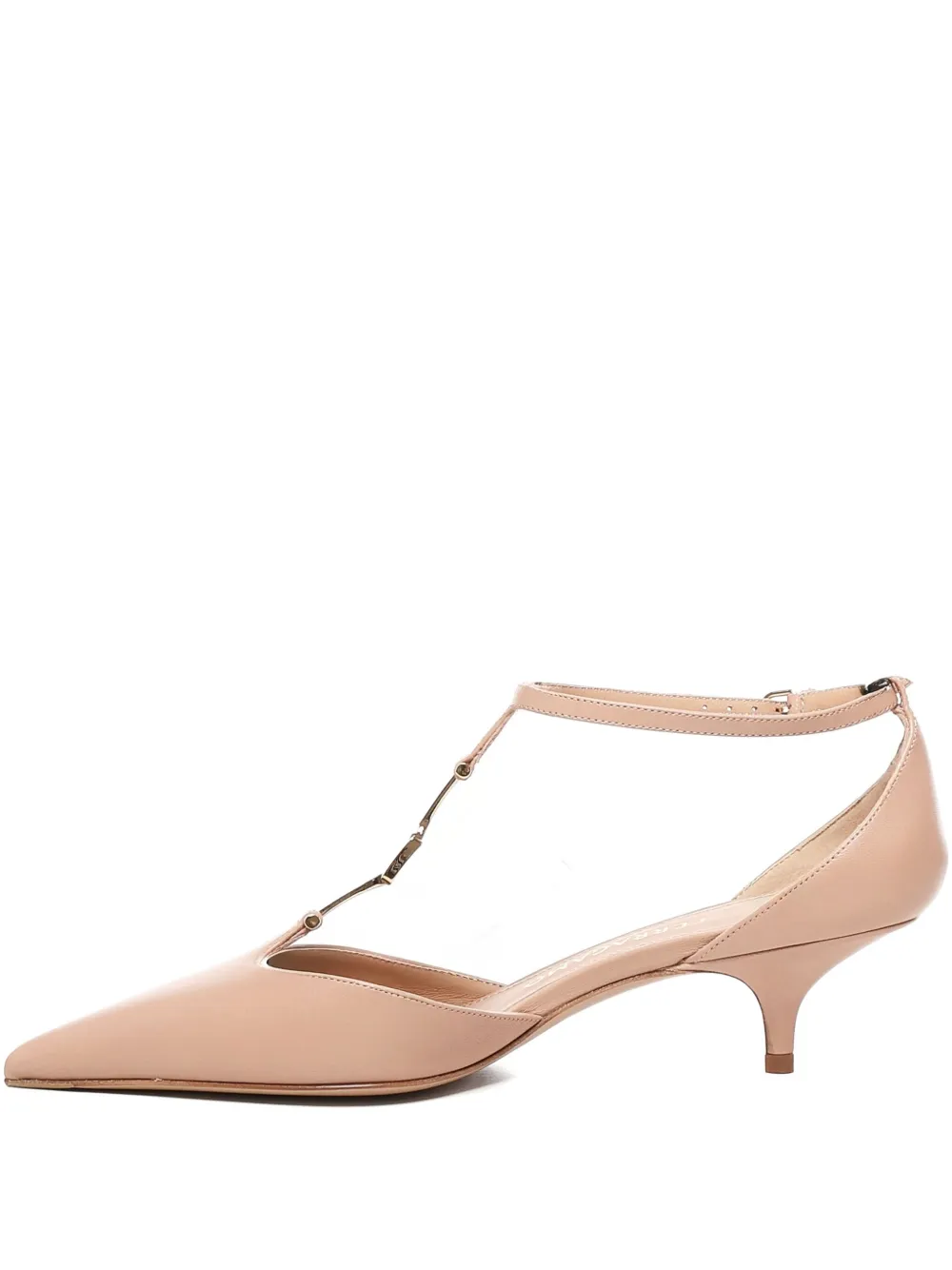 Ferragamo 40mm ankle-strap pointed-toe pumps Neutrals