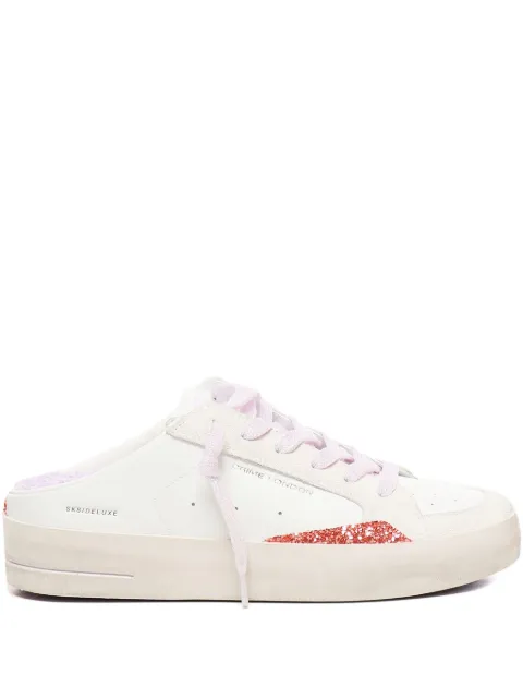 Crime London SK8 Deluxe glitter-detail backless sneakers