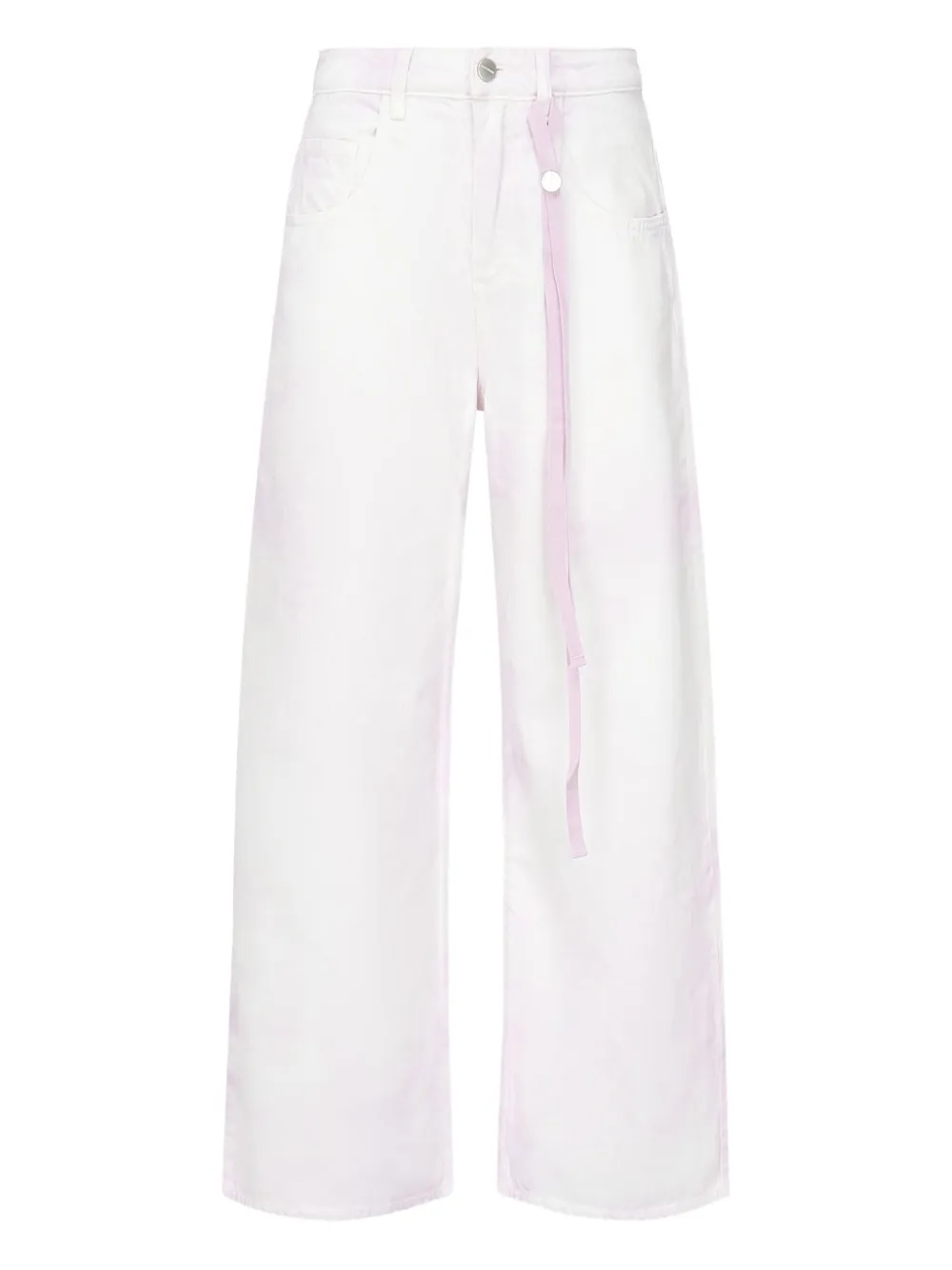 ICON DENIM Debby jeans met tie-dye print Beige