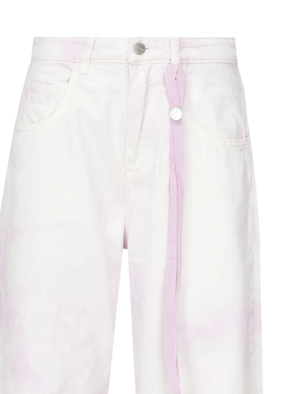 ICON DENIM Debby jeans met tie-dye print Beige