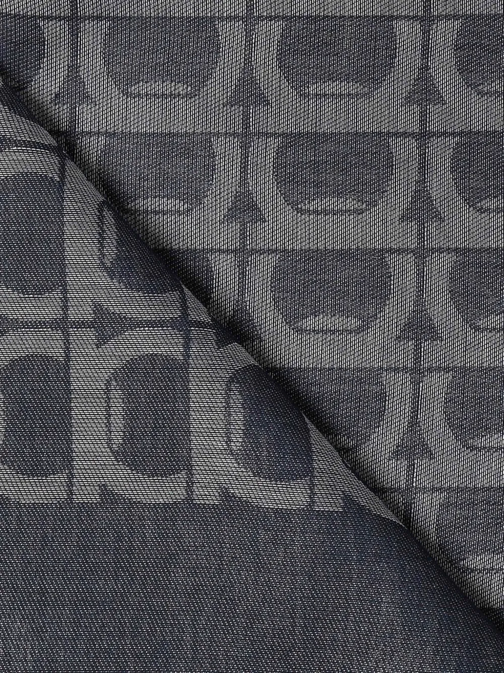 Ferragamo Sjaal met Gancini-patroon en franje Grijs