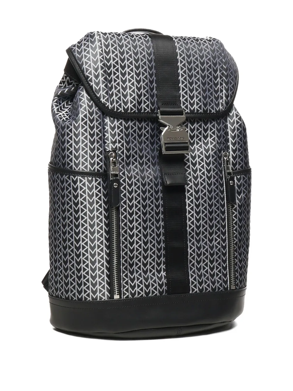 Michael Kors Eli MK2000 rugzak met gesp en patroon Zwart