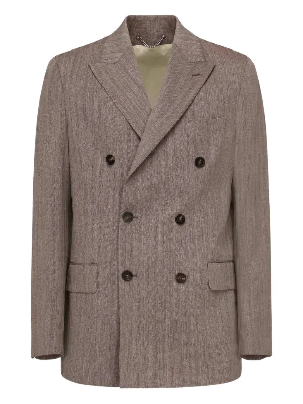 Golden Goose Double-breasted Blazer in Brown