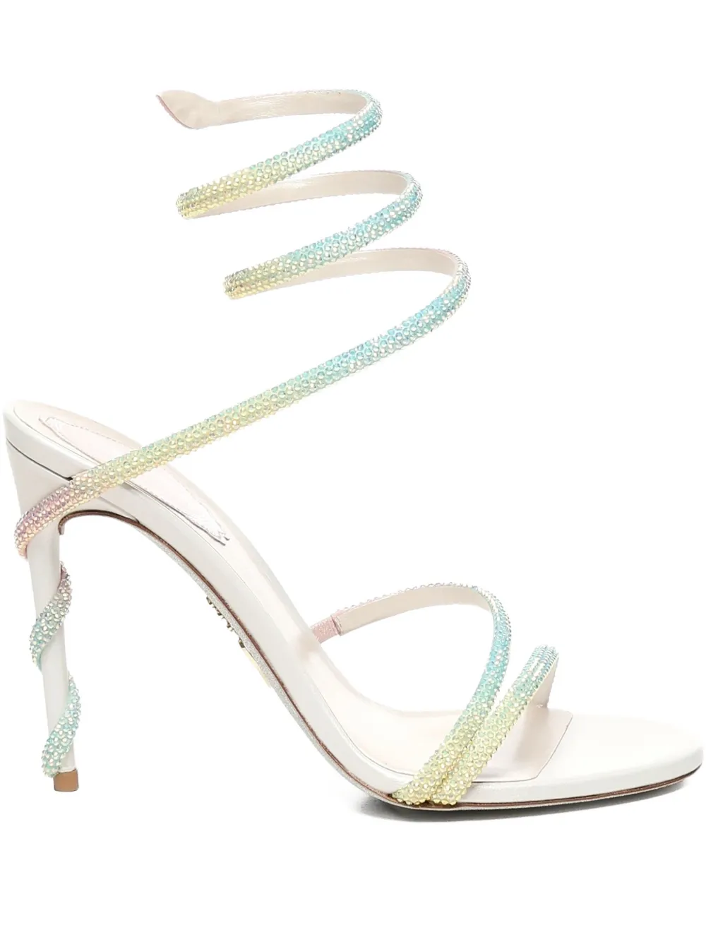 René Caovilla 105mm Margot Burano crystal-embellished sandals White