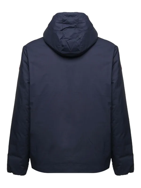 ジャケット・アウター MONCLER Logo Patch Hooded Nylon Jacket Moncler Hooded logo-patch Jacket | Blue | FARFETCH