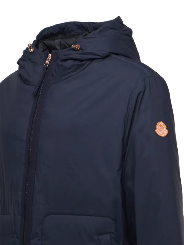 ジャケット・アウター MONCLER Logo Patch Hooded Nylon Jacket Moncler Hooded logo-patch Jacket | Blue | FARFETCH