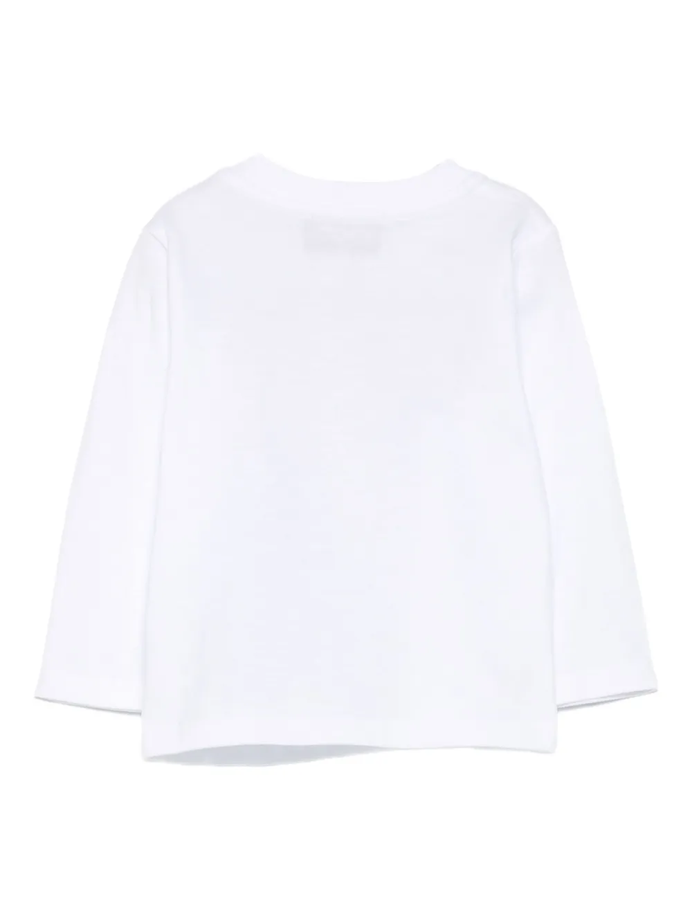 Moschino Kids Top met print en lange mouwen Wit