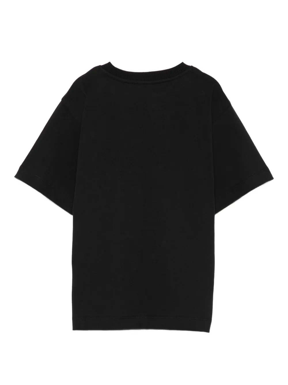 Moschino Kids Katoenen T-shirt met smiley-print Zwart
