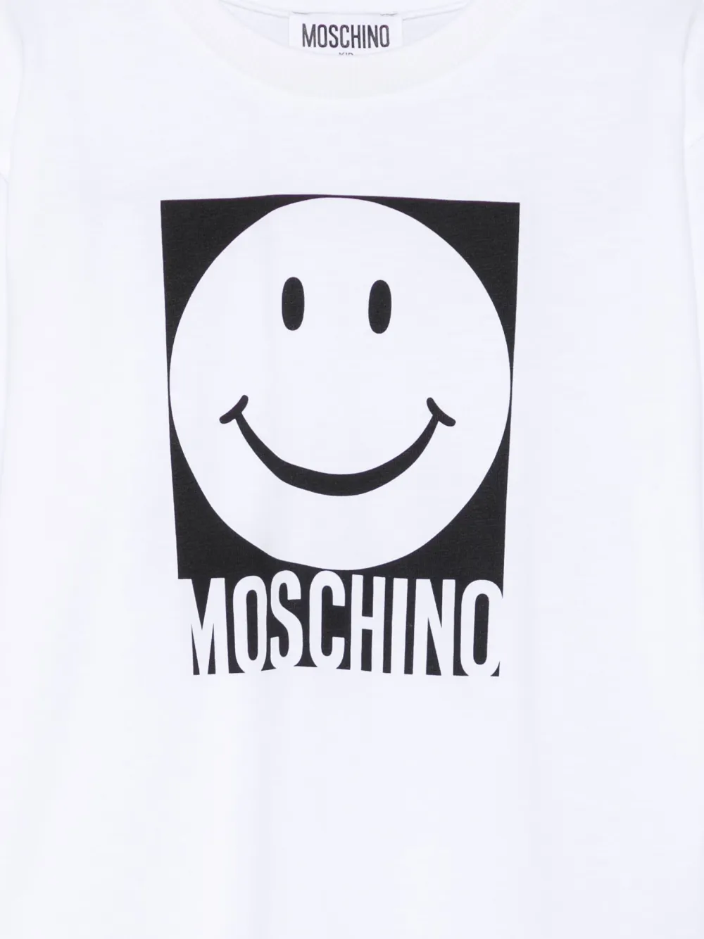 Moschino Kids smiley-face T-shirt Wit
