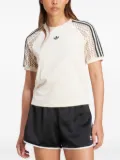 adidas Cali 3-stripe mesh-insert T-shirt - White