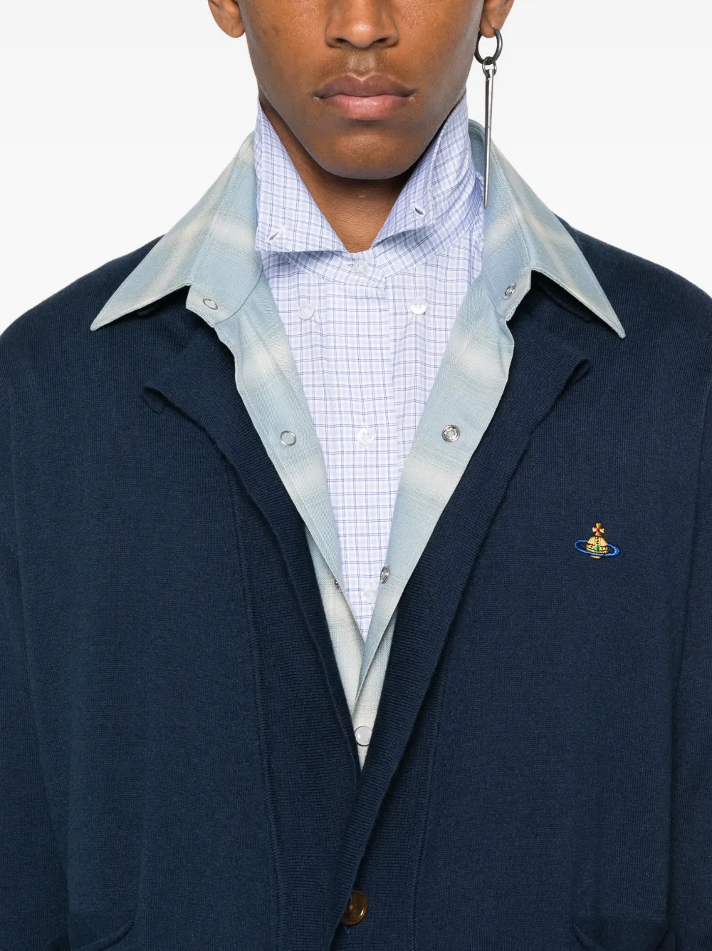 Vivienne Westwood patch-pocket cardigan Blauw