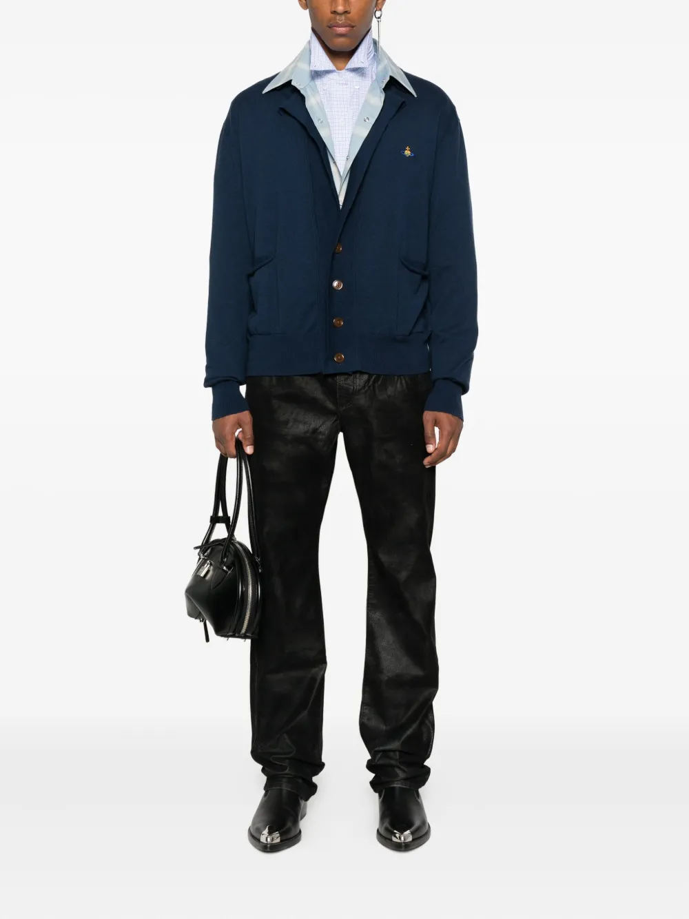 Vivienne Westwood patch-pocket cardigan Blauw