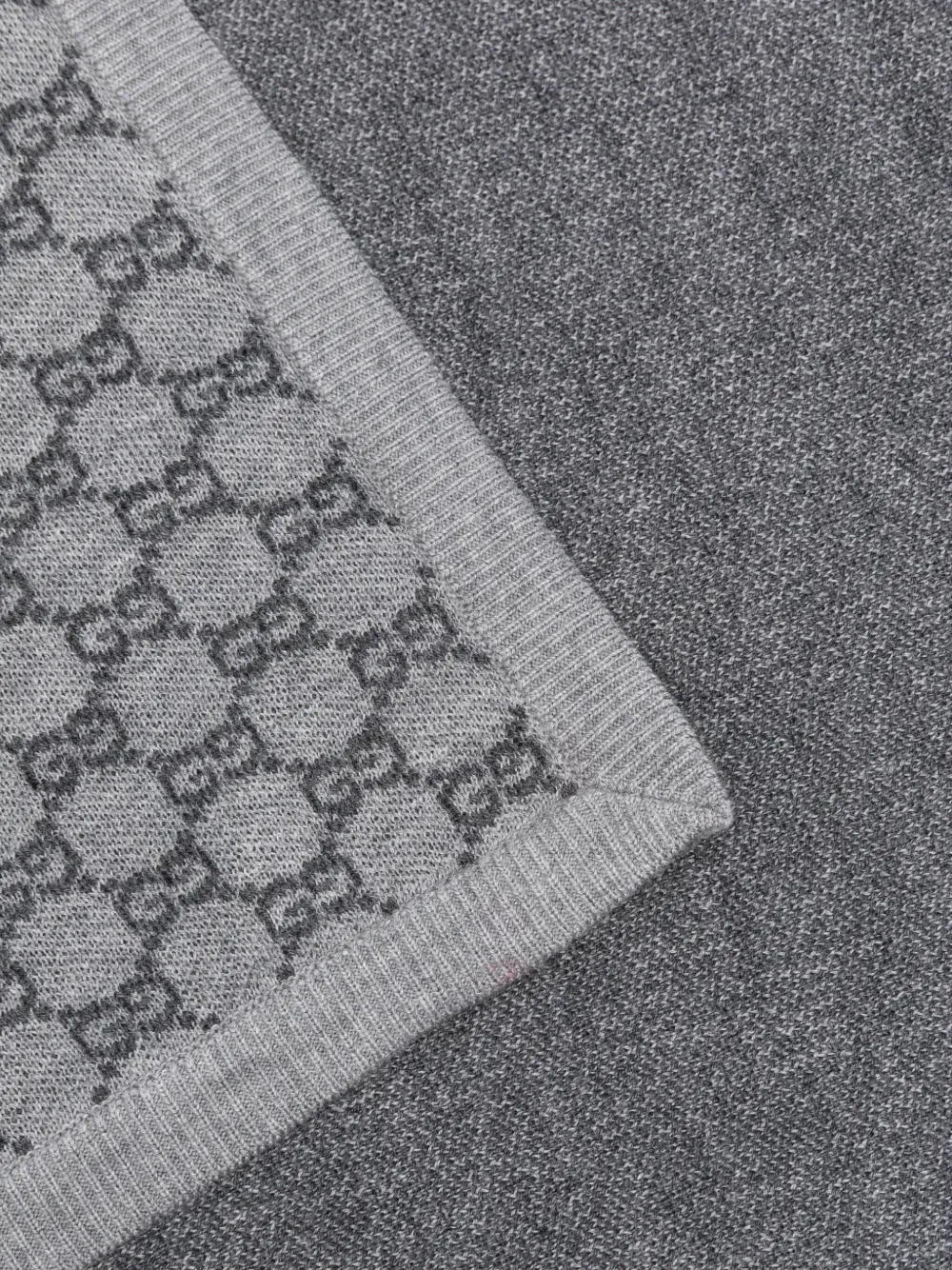 Gucci Kids GG-pattern knitted scarf Grijs