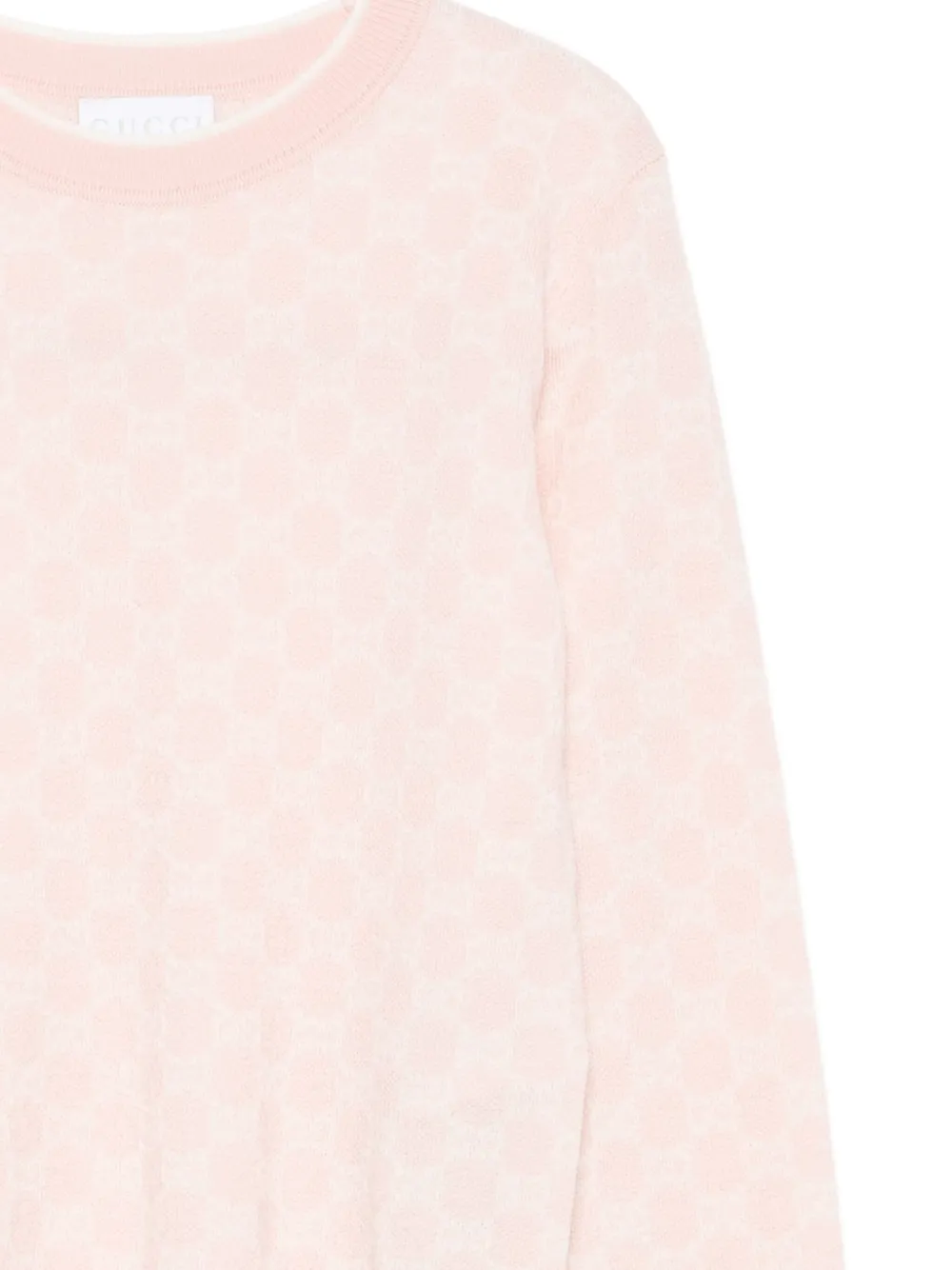 Gucci Kids logo-pattern wool sweater Roze