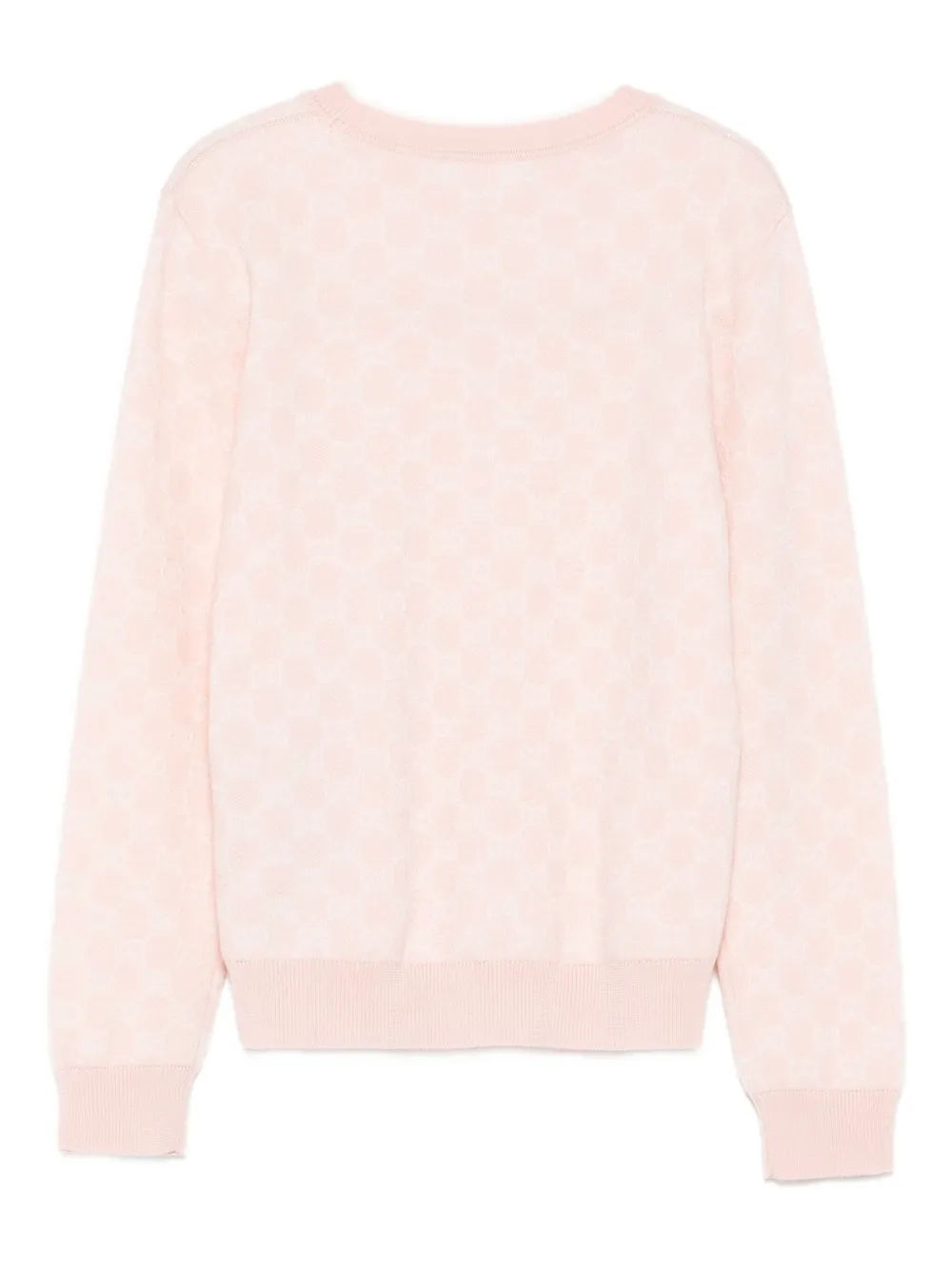 Gucci Kids logo-pattern wool sweater Roze