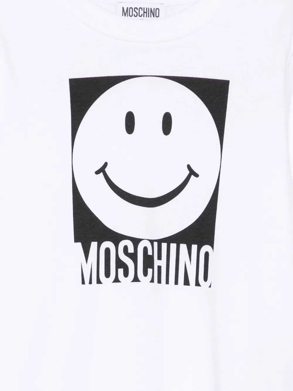 Moschino Kids smiley face-motif sweatshirt Wit