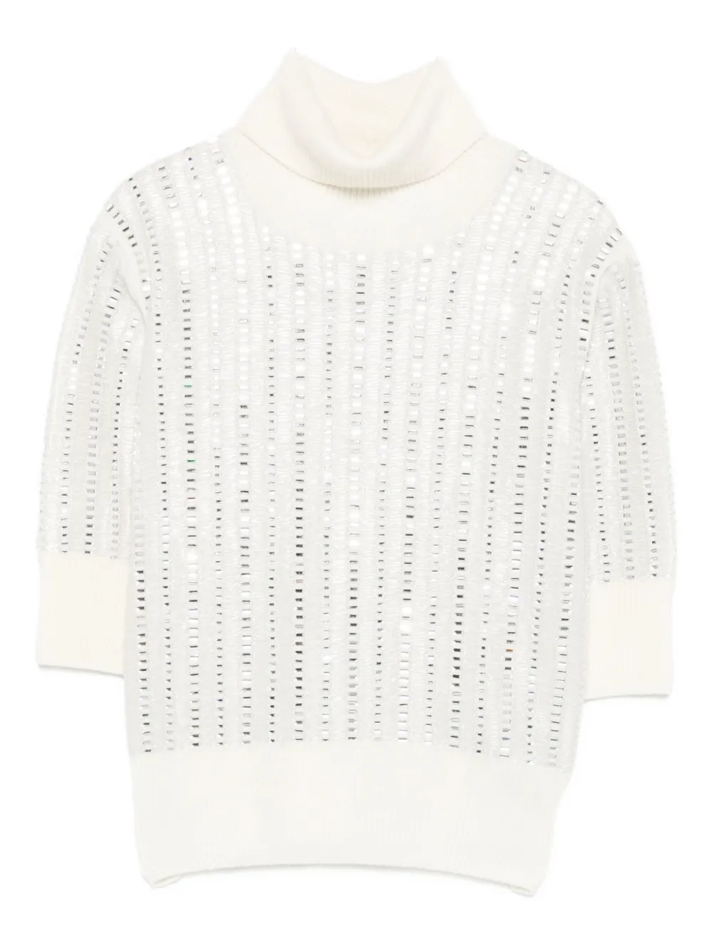 Ermanno Scervino embellished turtleneck top Wit