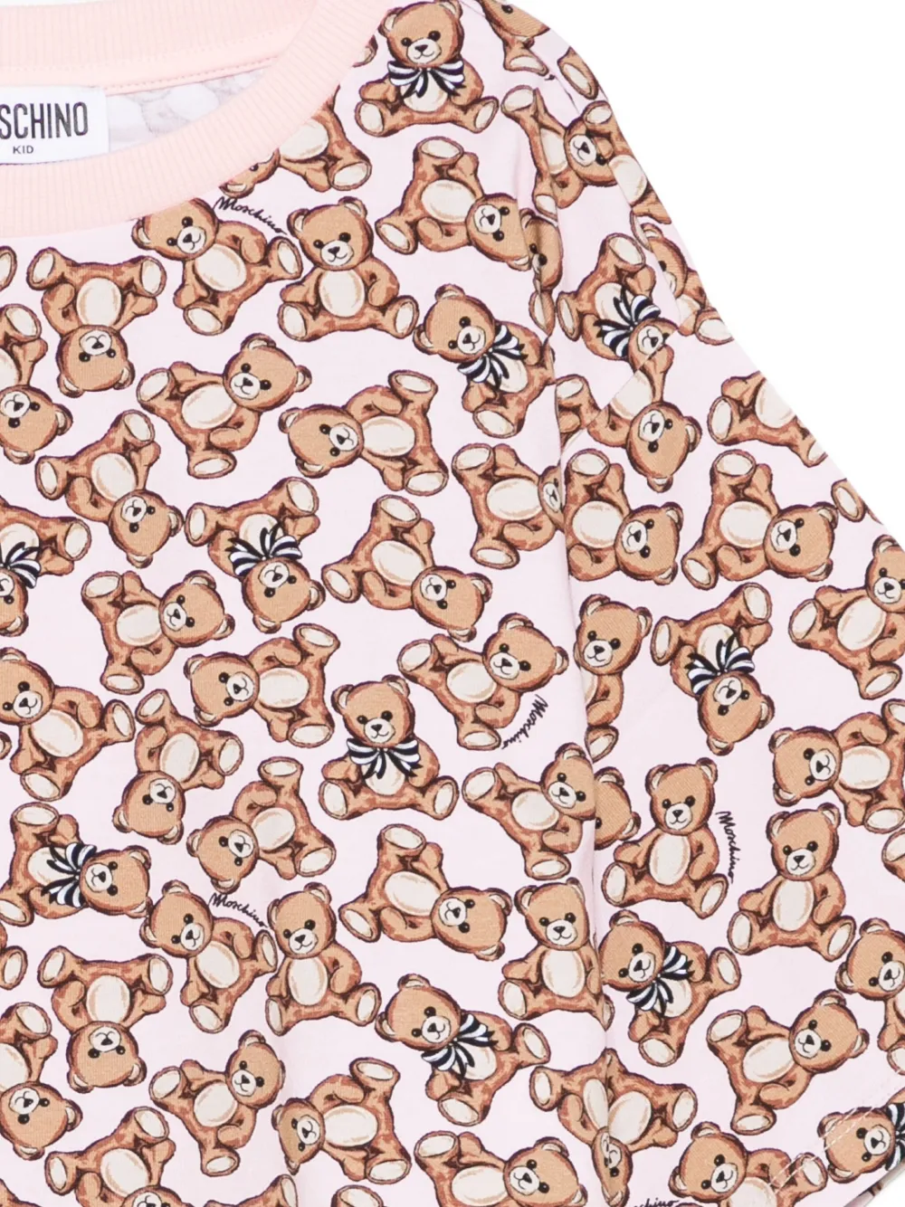 Moschino Kids Top met teddybeerprint Roze