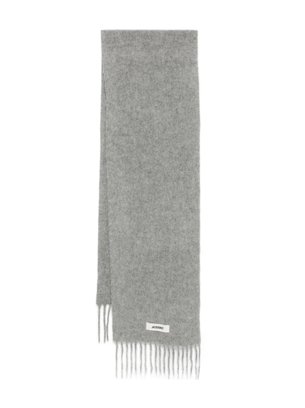 Jacquemus The Carro fringed scarf Grijs