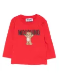 Moschino Kids Teddy Bear-print long-sleeves top - Red