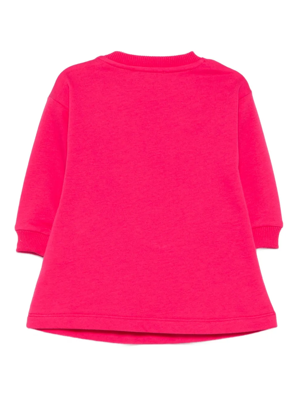 Moschino Kids teddy-print cotton dress Roze
